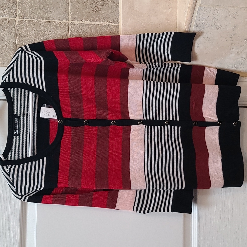 Multicolored striped sweater